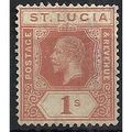 St Lucia 1920 SG86 1/- Orange-Brown Mounted Min...