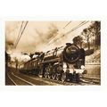 Sepia Railway Postcard BR Britannia 70001 Lord ...