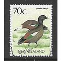 NEW ZEALAND 1988 NATIVE BIRDS 70c PARADISE SHEL...