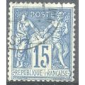 France 1876 - SG279 - 15c blue - Peace & Commer...