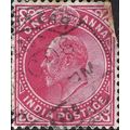 INDIA, King Edward VII, pink 1902, 1anna