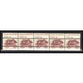 1898Ab 4c Stagecoach Fine MNH Dry Gum PNC 5/5 L...