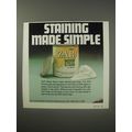 1990 Zar Wood Stain Ad - Staining made simple