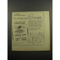 1955 Greek Line Cruise Ad - Via Greece and the Mediterranean The Exciting Way