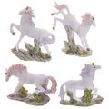 Small Unicorn on Rocks Miniature Figurine Ornam...
