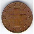 SUISSE 2 RAPPEN 1957
