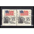 Used 1895 20c U.S. Flag Fine CNP Left 2 PA0256