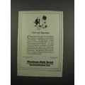 1920 Wardman Park Hotel Ad - Cool and Spacious