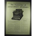 1929 LC Smith & Corona Typewriter Ad - Advantages