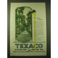 1924 Texaco Motor Oil Ad - The avenue of palms