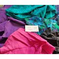 S8 100% Silk Scrap Fabric Lot Material Reclaime...