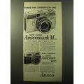 1960 Ansco Anscomark M and Anscoset Cameras Advertisement - Three fine cameras