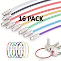 16 pcs Stainless Steel Screw Locking Wire Keych...
