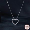 Heart-shaped Moissanite Necklace Simple Classic...