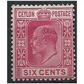 Ceylon 1903 SG269 6c Carmine Mounted Mint . .
