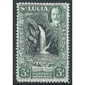 St Lucia 1936 SG118 3d Black & Dull Green Mount...