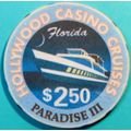 Paradise III. $2.50 Casino Chip. Hollywood Casi...