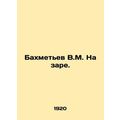 V.M. Bakhmetev at Dawn. In Russian /Bakhmetev V...