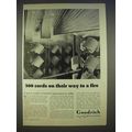 1940 Goodrich Rubber Ad - 300 Cords on Way to Fire