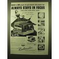 1958 Bausch & Lomb Balomatic 500 Projector Ad - Focus