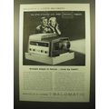 1958 Bausch & Lomb Balomatic 500 Slide Projector Ad