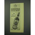 1960 Sandeman Scotch Whisky Ad - The King