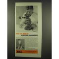 1962 Wild Heerbrugg M20, M5 Stereomicroscope Ad