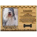 Komondor Engraved Wood Picture Frame Magnet