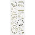 Birds & Greetings Gold Sticker Sheet 10x24 cm, ...