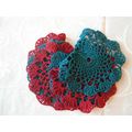 RETRO HAND CROTCHET ROUND COASTERS