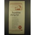 1961 Santa Fe Railroad Ad - The peaceful hush o...