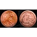 Australia One Cent 1969 Used Coin Possum Queen ...