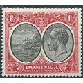 Dominica 1923 SG74 1 1/2d Black & Scarlet Mount...