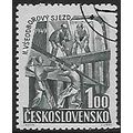 Mi 597: 1 Kč bue-green Second Trades' Union Con...