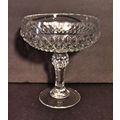 Vintage Indiana Glass Diamond Point Compote Ped...