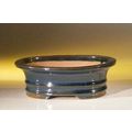 "Blue Ceramic Bonsai Pot - Oval 7.0"" x 5.5"" x...