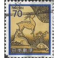JAPAN, MAMMAL, Deer, Writing Box Cover, blue 19...
