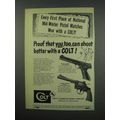 1952 Colt Gun Ad - Woodsman; Officers Revolver