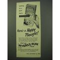 1952 Myers Rum Ad - Here's a Happy Thought