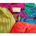 S20 100% Silk Scrap Fabric Lot Material Reclaim...
