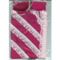 BED COVER & TWO PILLOWS - HANDMADE - DOLLS HOUSE