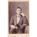 VICT. CDV PHOTO -SEATED MAN, HEAD ON HAND BY CR...