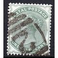 Natal QV 1882 sg97 ½d blue green sg 97 - averag...