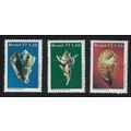 Brazil Shells Brazilian Molluscs 3v 1977 MNH SG...