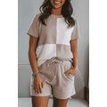 Jet Stream Textured Colorblock Patchwork Tee an...