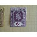 St Lucia KEVII 1907 6d Dull Purple & Bright Pur...