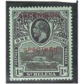 Ascension KGV 1922 1/- Black on Green Mounted M...