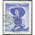 Austria 1948 - SG1125 - 1s blue - "Tirol Puster...