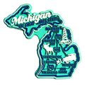 Michigan the Great Lakes State Premium Map Frid...