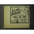 1952 Lo and Behold Play Ad - The Theatre guild presents a gay new comedy